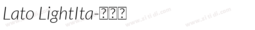 Lato LightIta字体转换